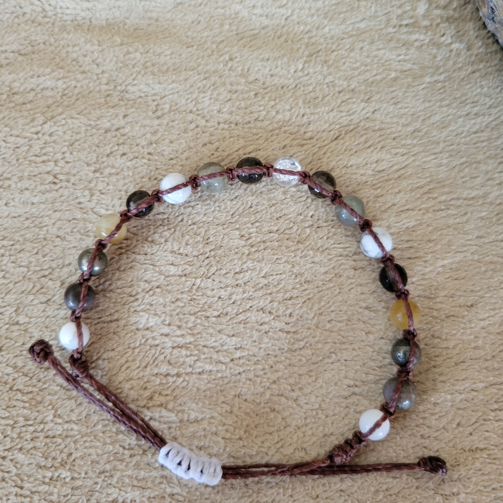 🤎🤍💛 Smoky quartz, labradorite and tigers eye bracelet - Picture 5 of 5